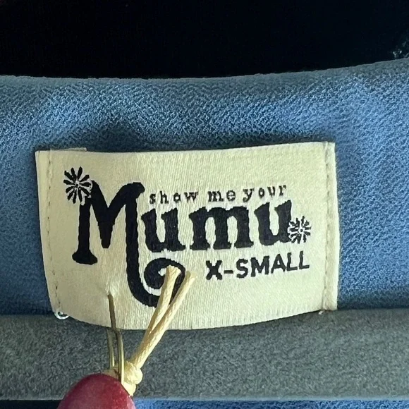 Show Me Your MuMu Audrey Wrap Maxi Dress in Coastal Blue, NWT, XS - Picture 6 of 8